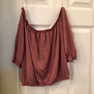 Pink off the shoulder top